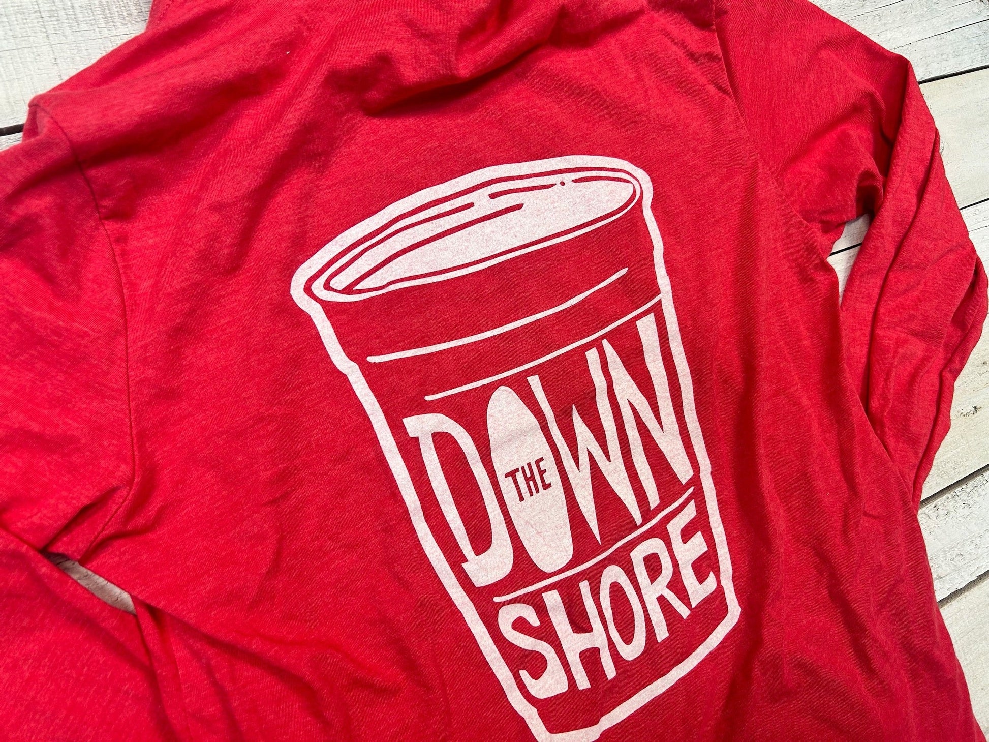 BlueRooted Down The Shore Solo Cup Hooded Long Sleever