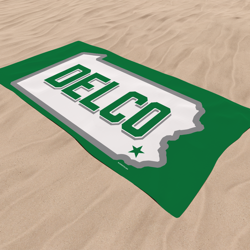 DELCO Bleed Green Beach Towel