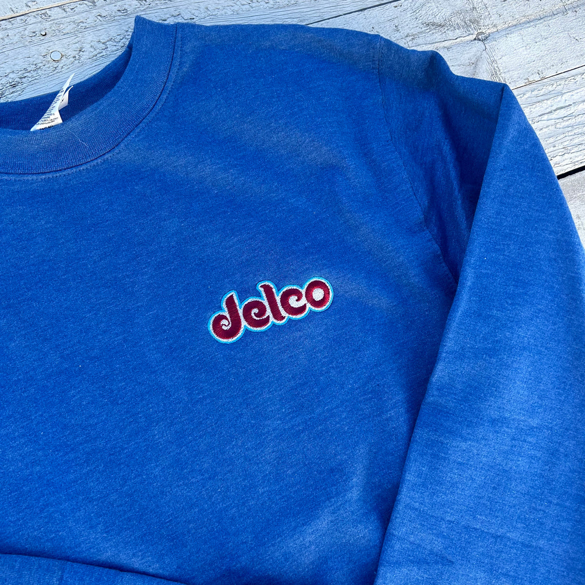 DELCO Phils Script Blue Crewneck Sweatshirt