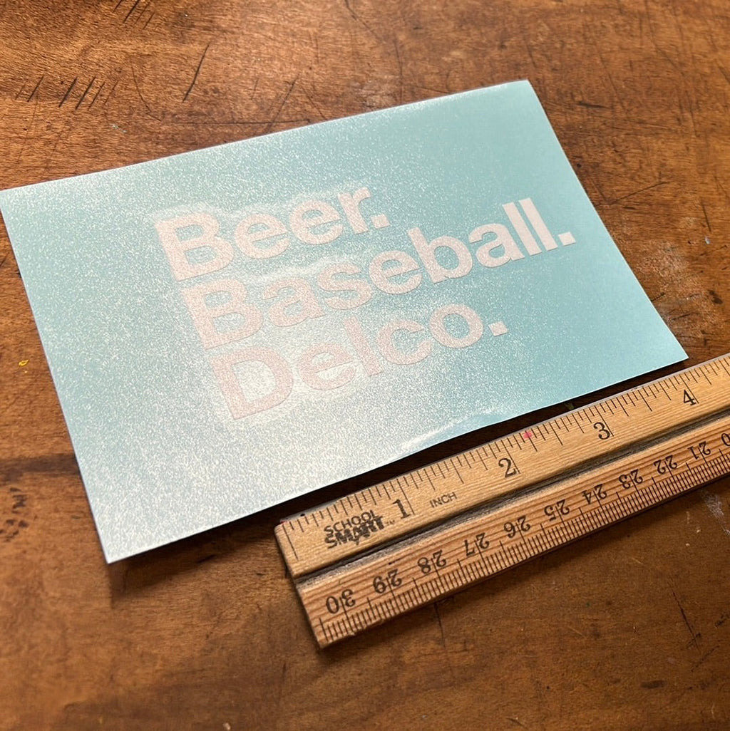 BlueRooted Beer Baseball Delco Sticker