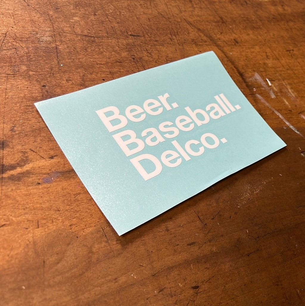 BlueRooted Beer Baseball Delco Sticker