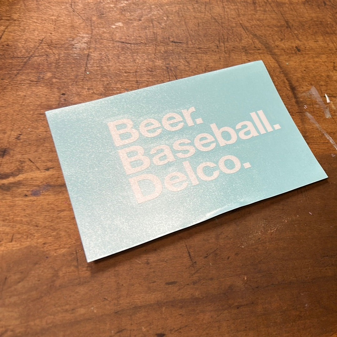 BlueRooted Beer Baseball Delco Sticker