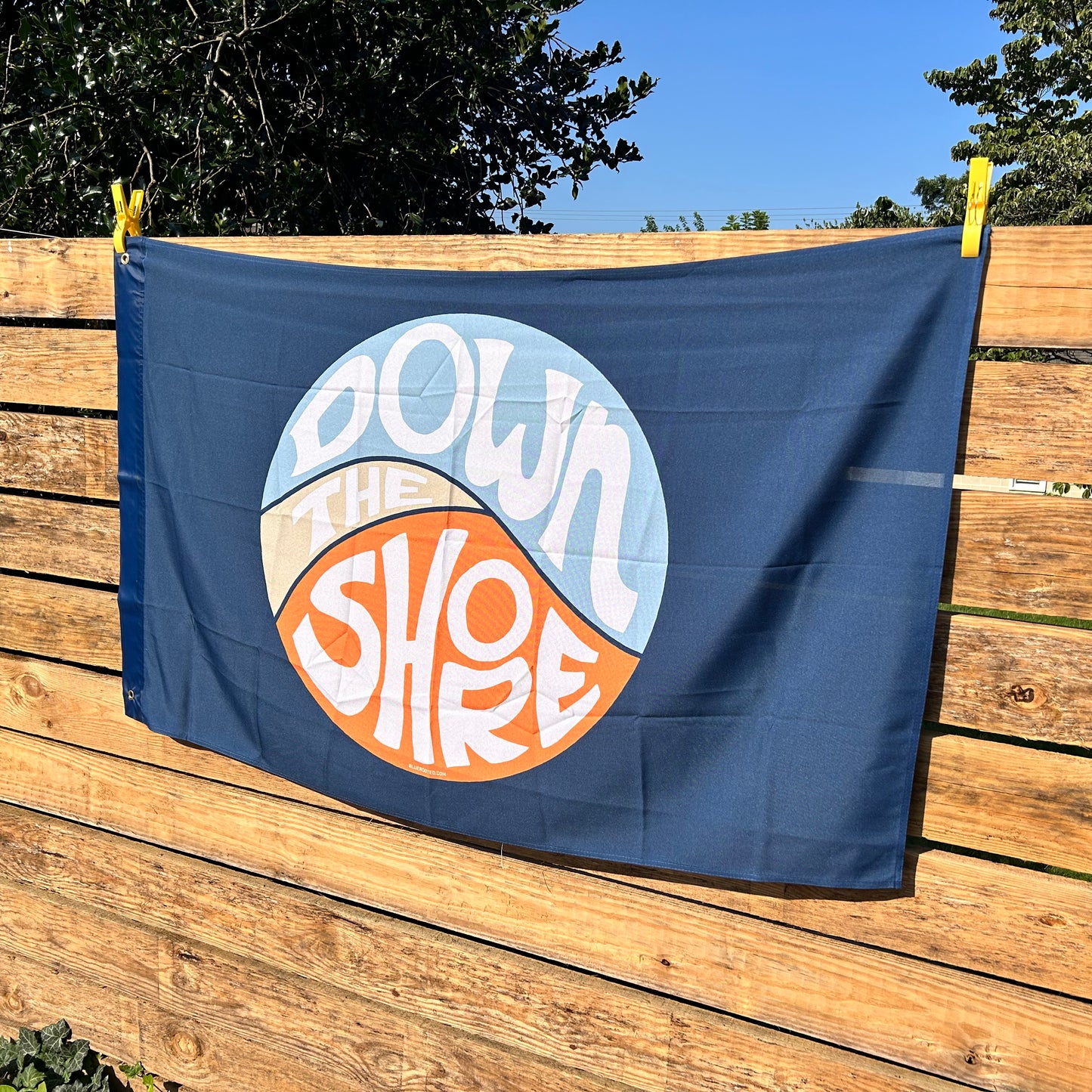 Down The Shore Swirl Dusk Big Flag