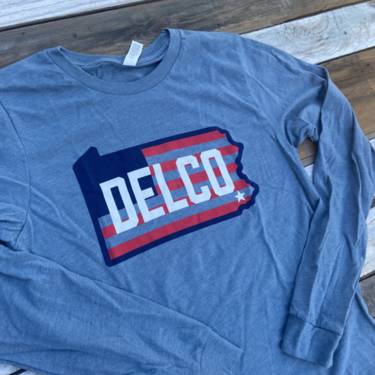 DELCO Old Glory Long Sleever - Denim