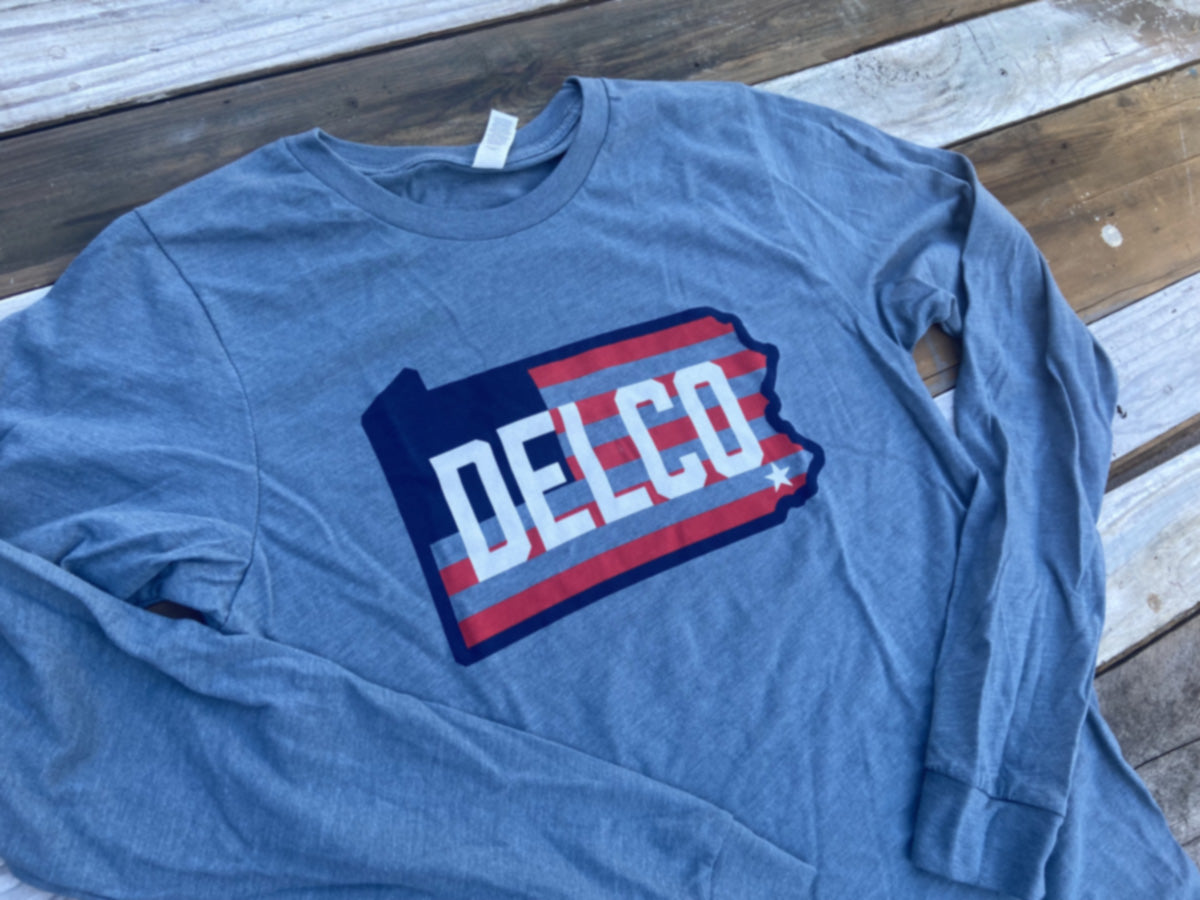 DELCO Old Glory Long Sleever - Denim