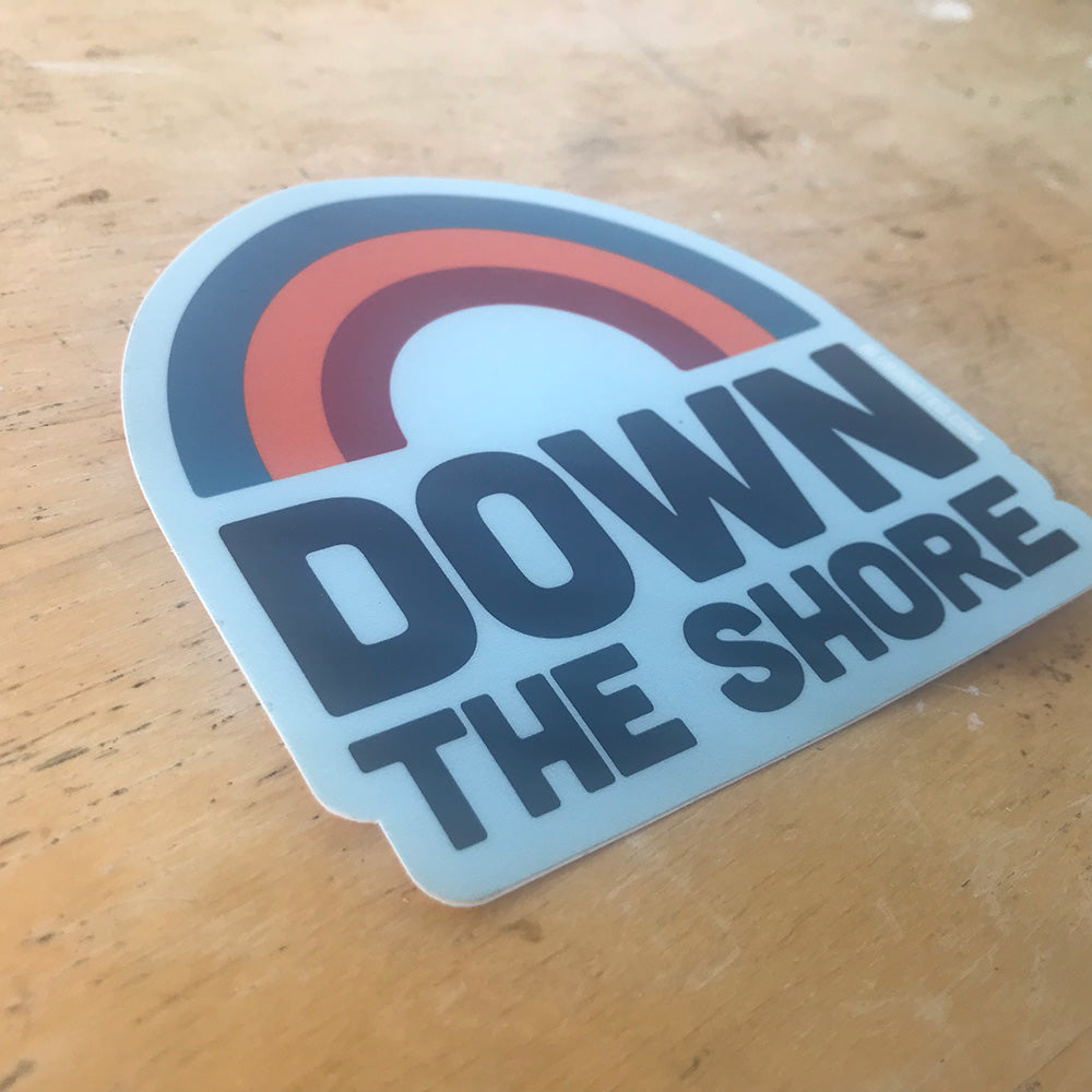 Down The Shore Rainbow Sticker