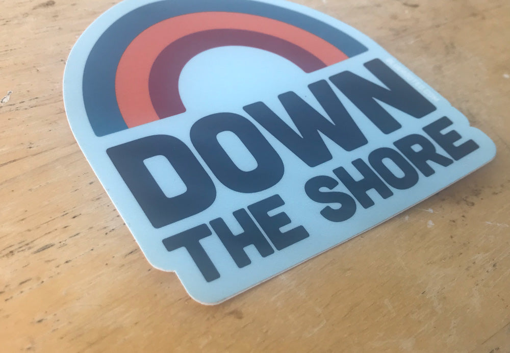 Down The Shore Rainbow Sticker