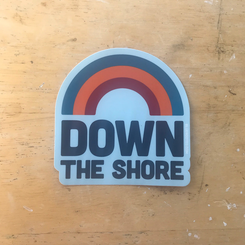 Down The Shore Rainbow Sticker