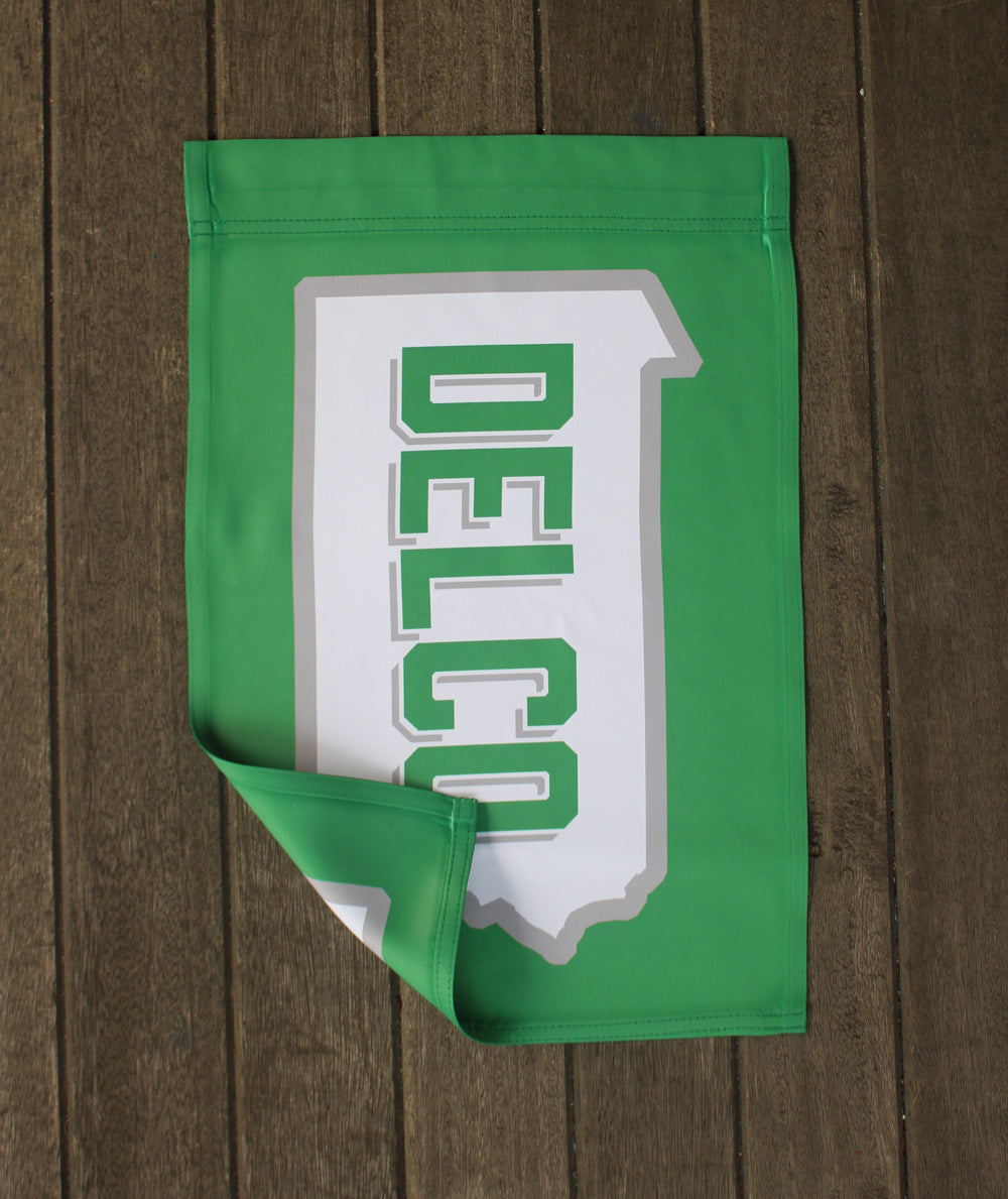 DELCO Bucs Garden Flag – Blue Rooted