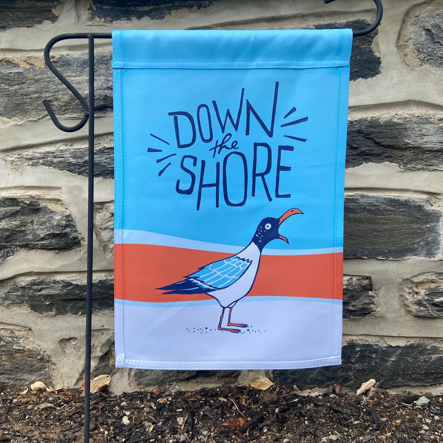 Down The Shore Seagull Garden Flag