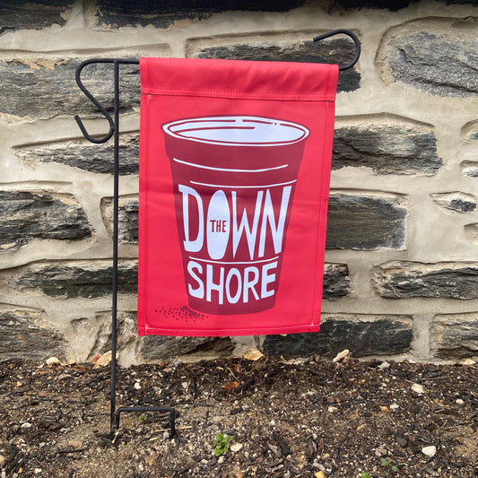 Down The Shore Solo Cup Garden Flag