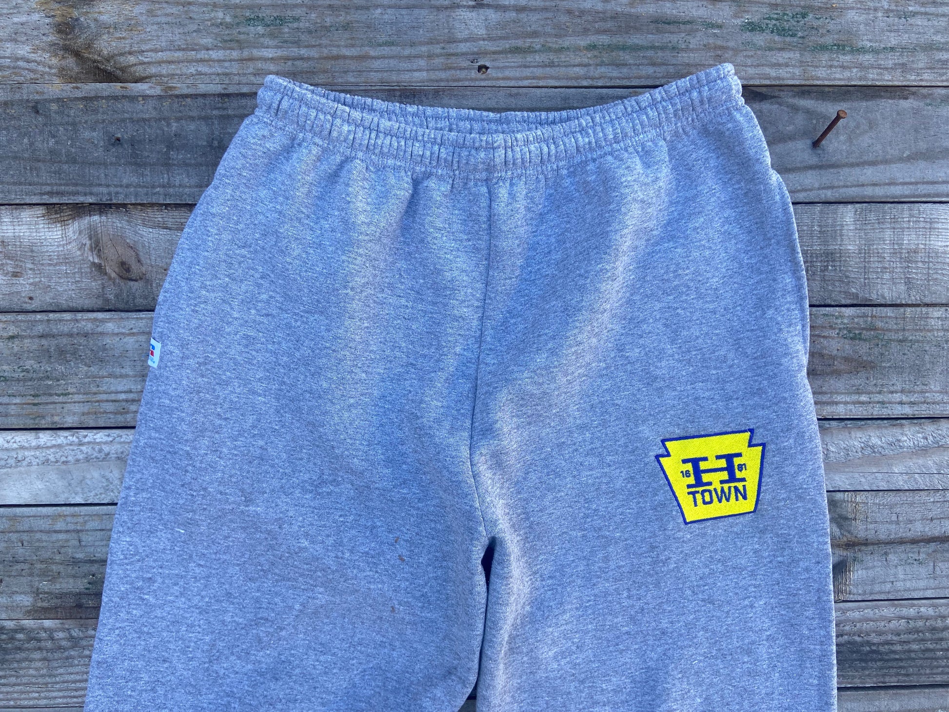 Champion blue sales and yellow sweatpants