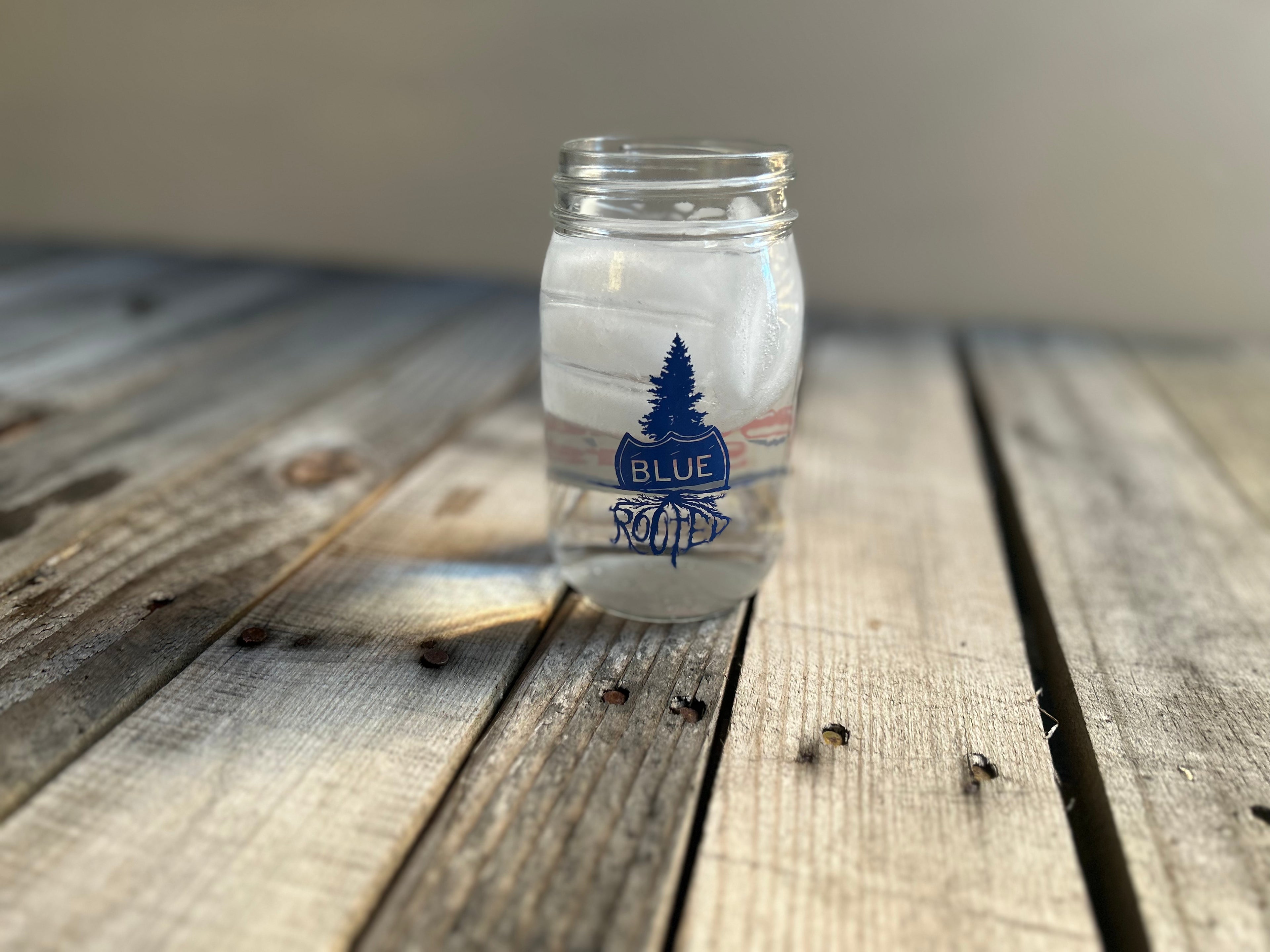Mason Jar - DELCO USA (Blue DELCO)