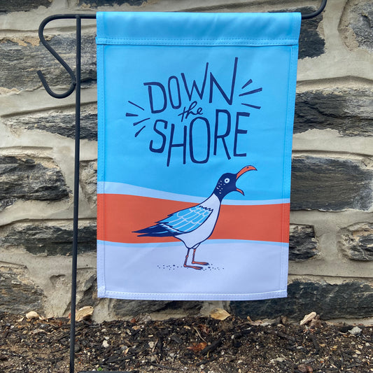 Down The Shore Seagull Garden Flag