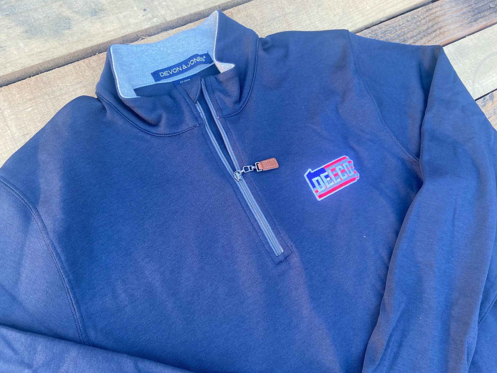 DELCO Old Glory Quarter Zip – Blue Rooted